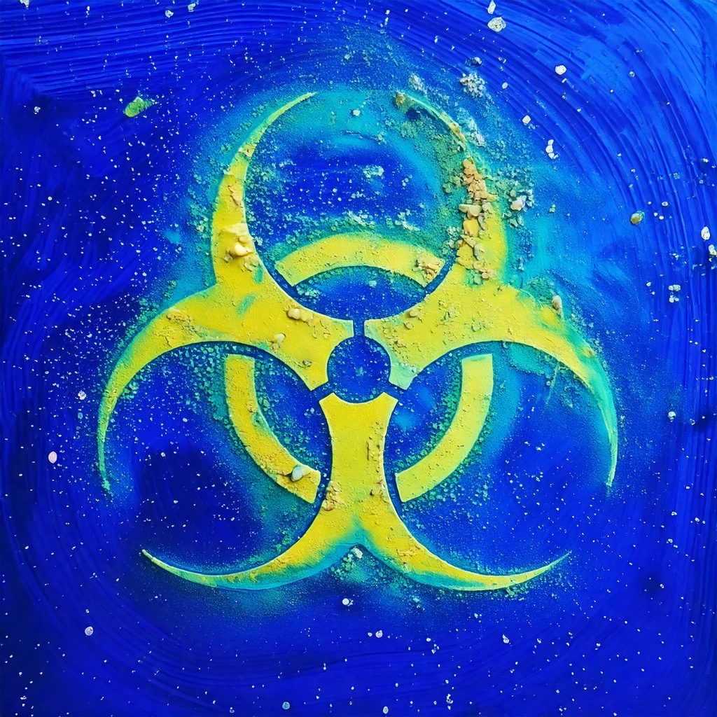 Firefly photo realistic style smoky biohazard sign 42300 1