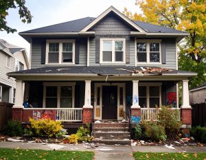 vandalized home